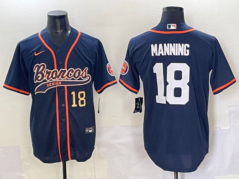 Men 2025 Denver Broncos #18 Manning Blue  joint name 2024 Nike Limited NFL Jersey style 4->denver broncos->NFL Jersey